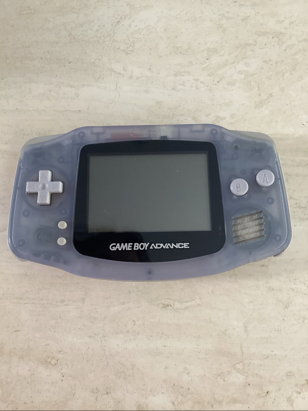 Nintendo Game Boy Advance Handheld Console Clear Glacier Handheld Gameboy Works